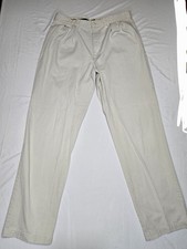 VTG Polo Ralph Lauren Andrew Pant Light Khaki Pleated Chino 38x36 Preppy See Pic