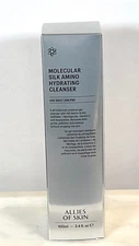 NIB ALLIES OF SKIN Molecular Silk Amino Hydrating Cleanser 3.4 fl oz EXP 01/2028