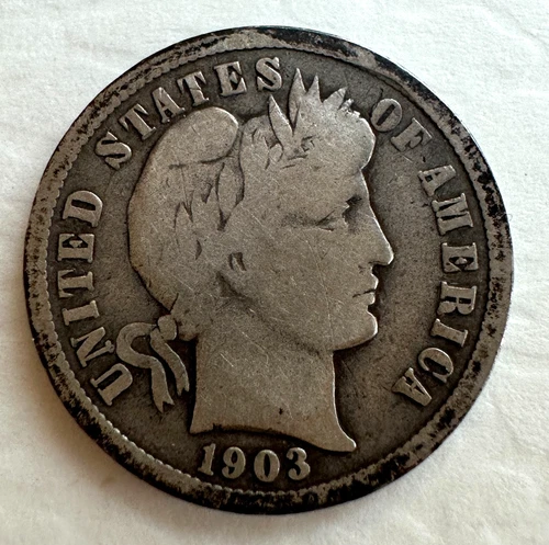 1903-O BARBER DIME PARTIAL LIBERTY NICE COIN HARD TO FIND DATE *TAKE A LQQK* #1A