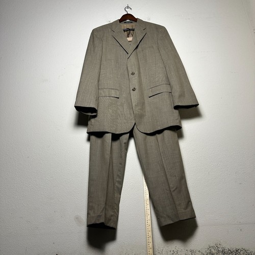VTG Polo Ralph Lauren 2 Piece Men 42R Pant Blazer Wool Suit Jacket Classic Brown