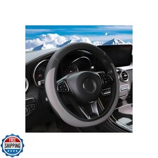 Zpana Car Steering Wheel Cover, Leather Elastic No Inner Ring Vehicle Steerin