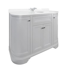 Ashcombe Classic Curved 1200mm Vanity Unit, Worktop & Ceramic Basin - Signal Gre