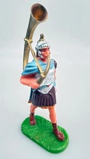 Hausser Elastolin Roman Cornicern Player. 7cm Plastic. 3rd Version