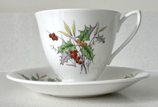 Royal Albert Flower of The Month December Holly Bone China Cup Saucer