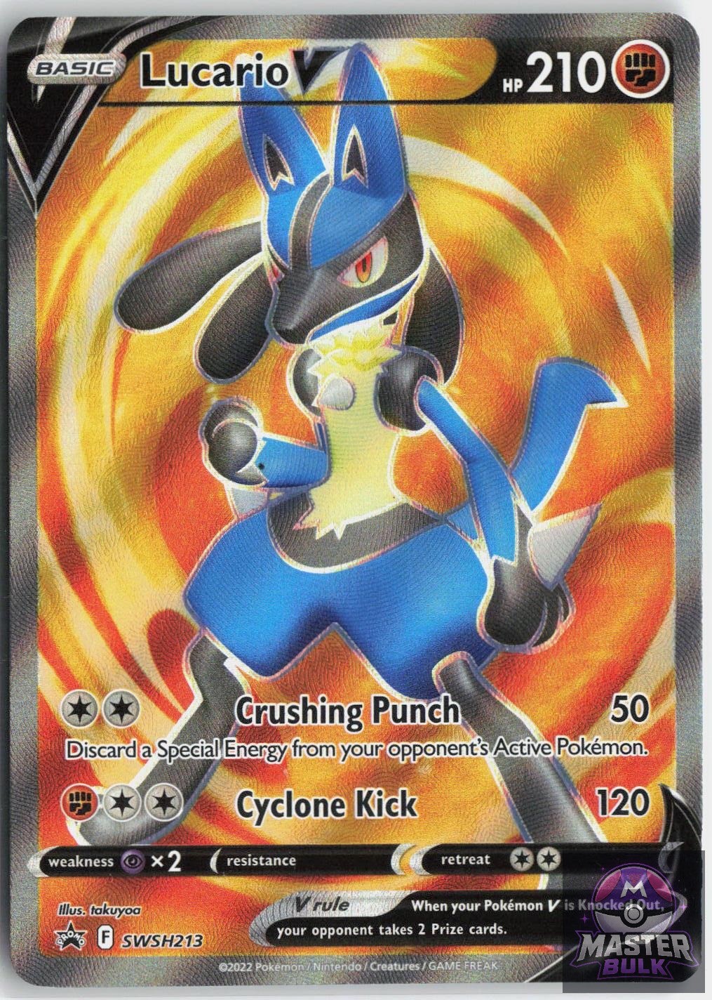 Lucario V SWSH213 Holo Promo Sword & Shield Promo Pokemon Near Mint