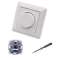 REV Ritter LED Dimmer + Jung  A1740WW Einfachrahmen AS500 alpinweiß