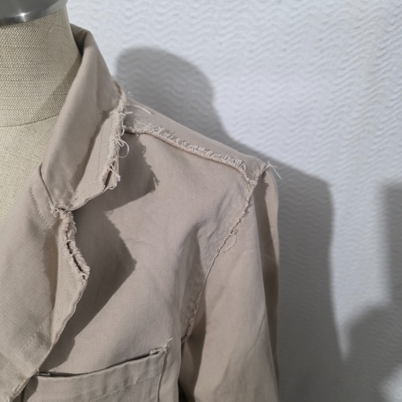 Chico's  Beige JACKET  Threads  Pattern Cotton Bl… - image 6