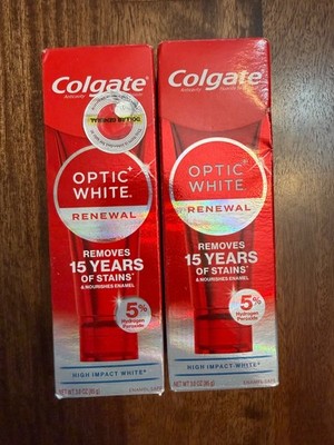 colgate optic white renewal toothpaste, high impact white