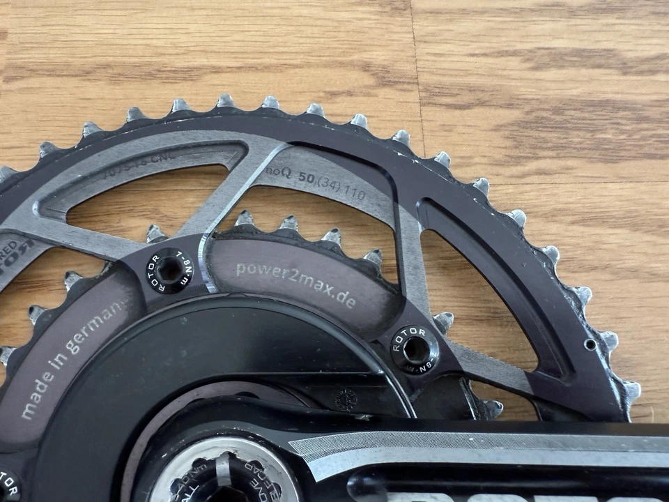 Juego de bielas de rotor medidor de potencia Power2max 172,5 110BCD 50/34 Foto 3 de 4