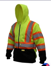 New York Hi-Viz Workwear HX7012 Men's ANSI Class 3 High Visibility Class 3 Sweat