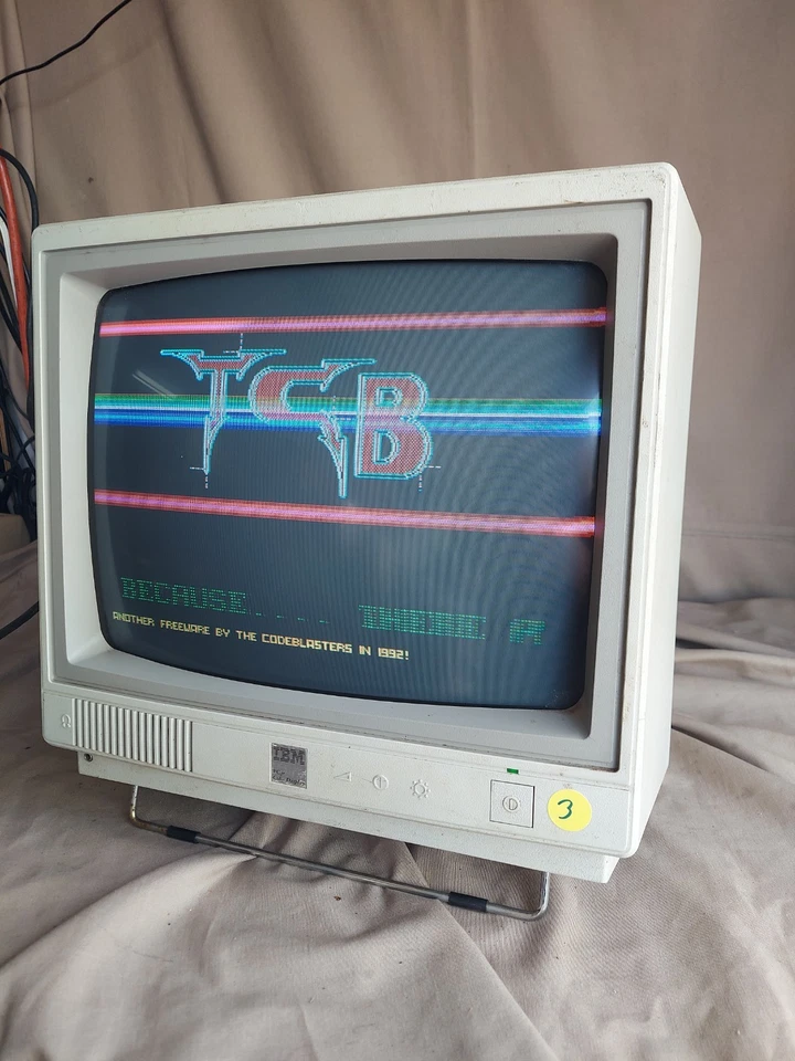 Vintage IBM PCjr Color Display 4863 14" Color Computer Monitor Powers On TESTED! - Image 4 of 4
