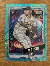 2024 topps cosmic chrome aqua equinox refractor /199 Yuki Matsui RC #133