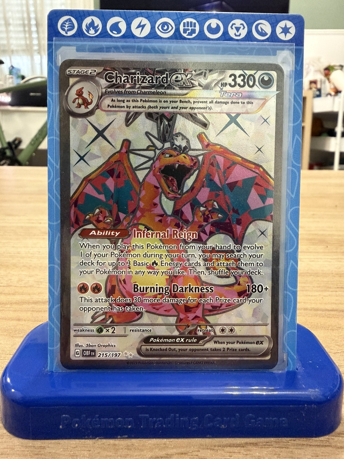 pokemon card 215 197 Pokemon 215-197 Charizard Teracristal ex Full Art Mint Burning Obsidia –  Arilux