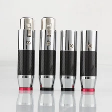 Audiocrast HI-End Carbon Fiber XLR Balanced Plug Rhodium Plated 4Pcs per set