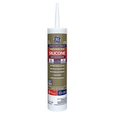Ge Silicone Sealant, 10 oz, Cartridge, Clear, Silicone Base, Advanced Silicone