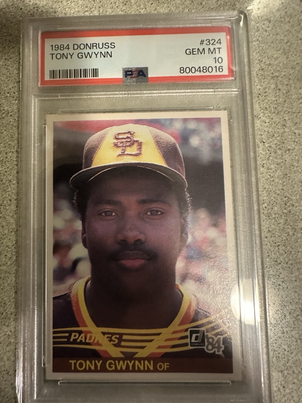 1984 DONRUSS #324 TONY GWYNN PADRES HOF PSA 10