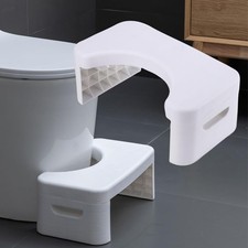 7 inch Folding Toilet Stool, Squatting Poop Stool, Bathroom Potty Step Stool,...