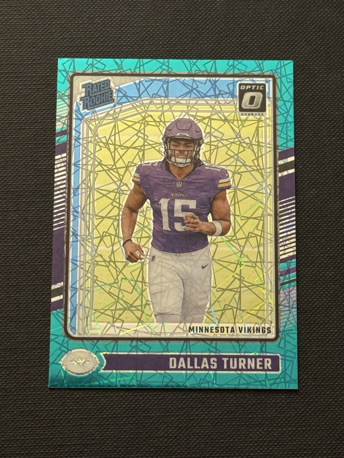 2024 Donruss Optic - Dallas Turner #224 (RC) Teal Velocity Prizm Parallel