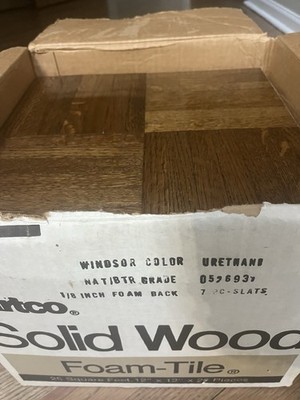 Hartco Parquet Solid Wood Floor - 12x12 Foam Backed Tiles (x20) Windsor Vintage