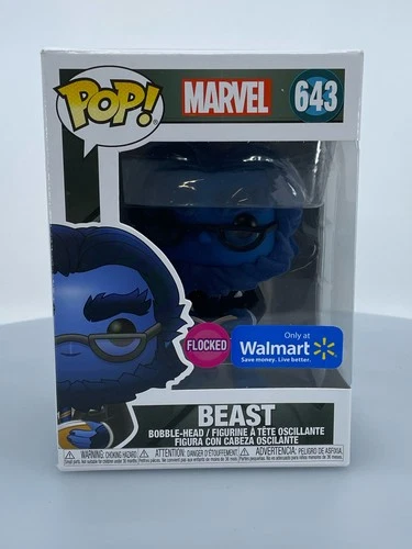 Funko POP! Marvel X-Men Movies Beast Flocked #643 Walmart Exclusive DAMAGED