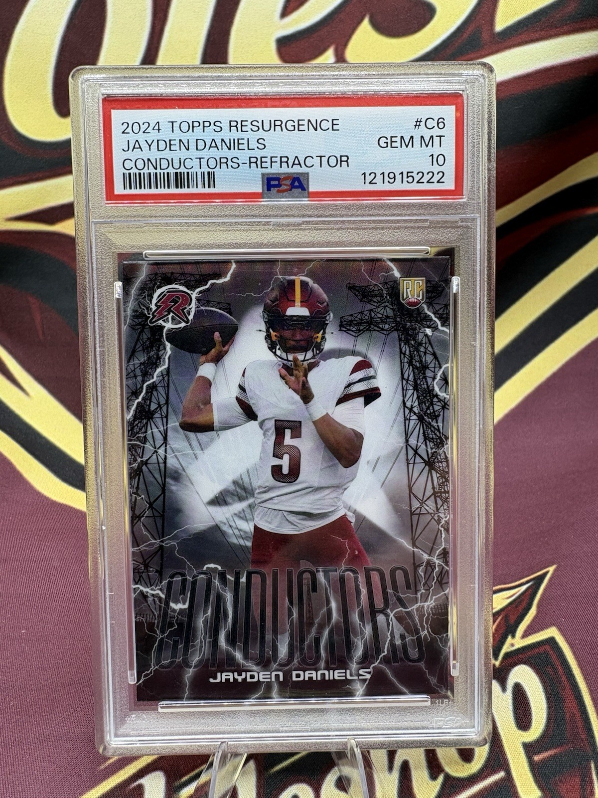 Jayden Daniels Topps Resurgence Conductors #C6 Refractor