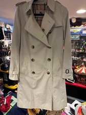 Burberry Vintage Trench Coat Iridescent With Check Pattern Size 10 For Women