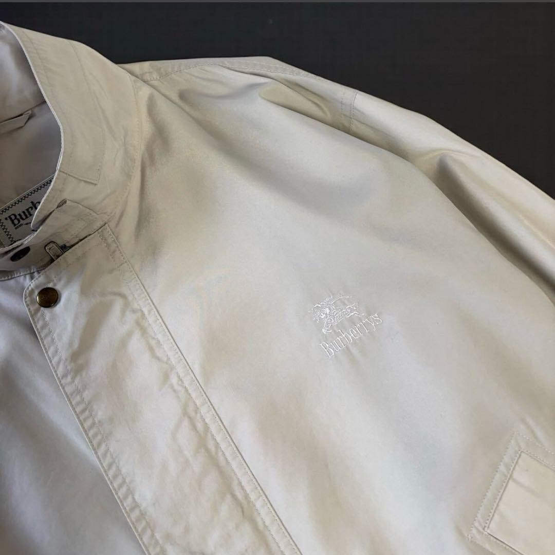 90s VINTAGE BURBERRY jacket swing top blouson beige men's size M thumbnail 6