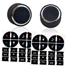 2 Packs Rear Radio Volume Control Knob with AC Dash Button Sticker Repair Kit