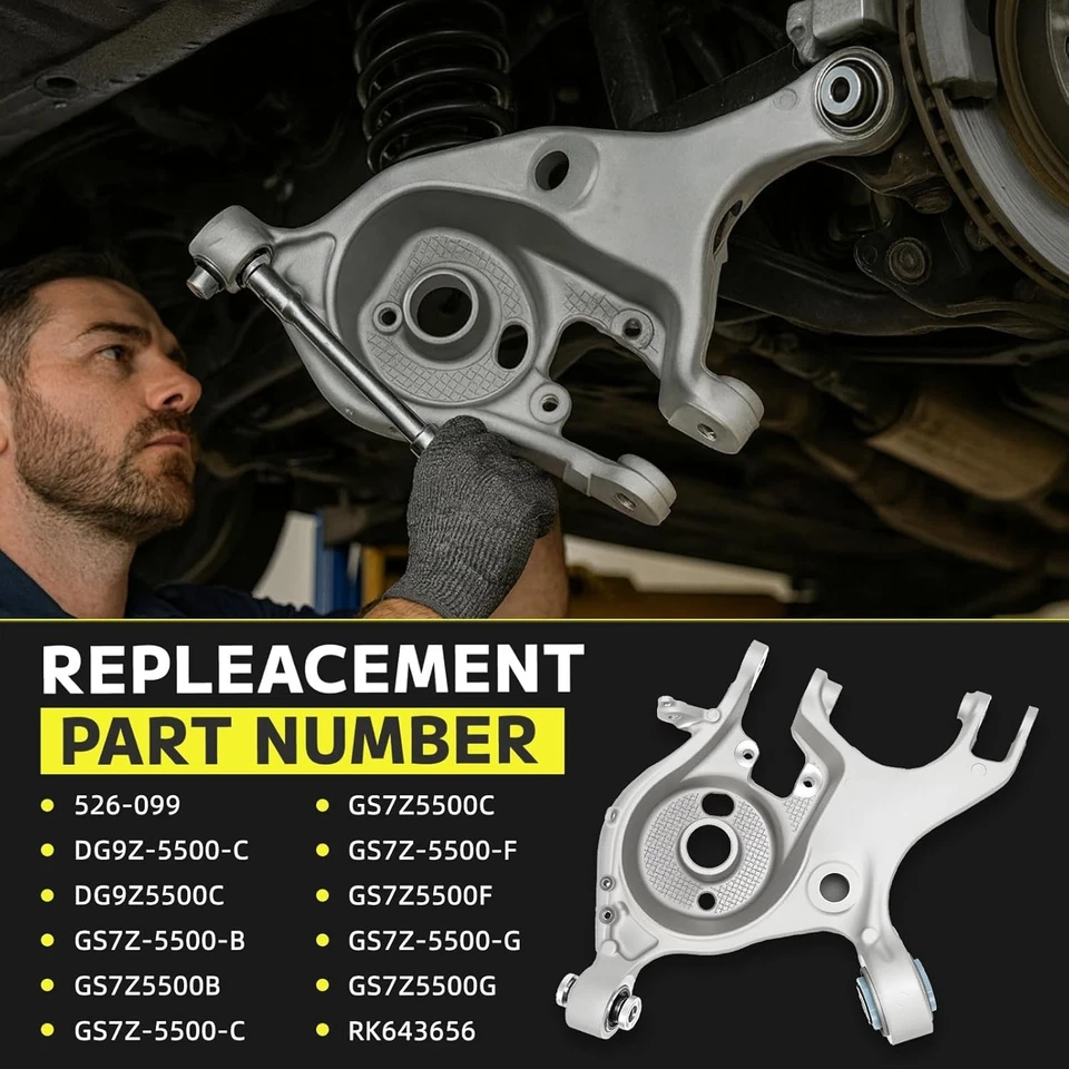 For 2013-20 Ford Fusion Lincoln MKZ Rear Lower Driver Side Control Arm Aluminum - Image 2 of 4