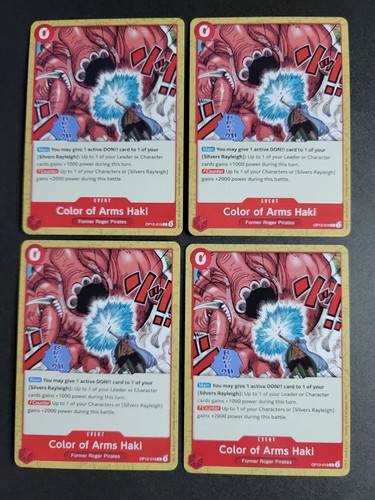Color of Arms Haki (X4) OP12-019 SR Common One Piece Legacy of the Master
