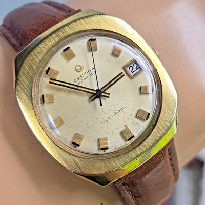 Vintage CERTINA Blue Ribbon men's automatic watch 25-651 27Jewels swiss 1960s