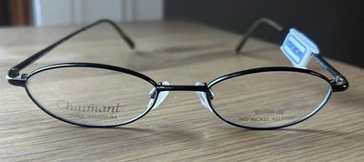 Charmant CH8523 Titanium Eyeglasses 48-18-140 Brown Oval Small Adult Frame Japan