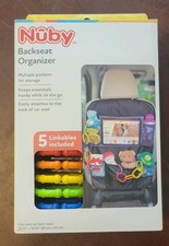 Nuby Backseat Organizer for Car, Black , Multiple Pockets