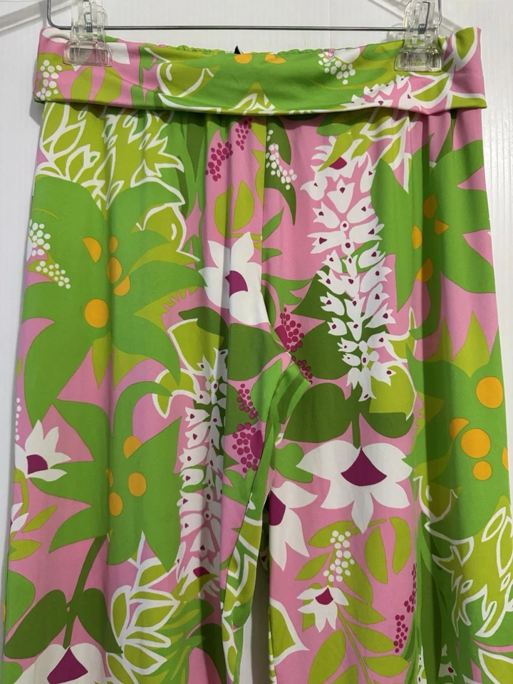 TRINA TURK LA PALMA COVER UP SWIM PANTS, MULTI COLORED Sz S WOMEN’S - Image 3 of 4