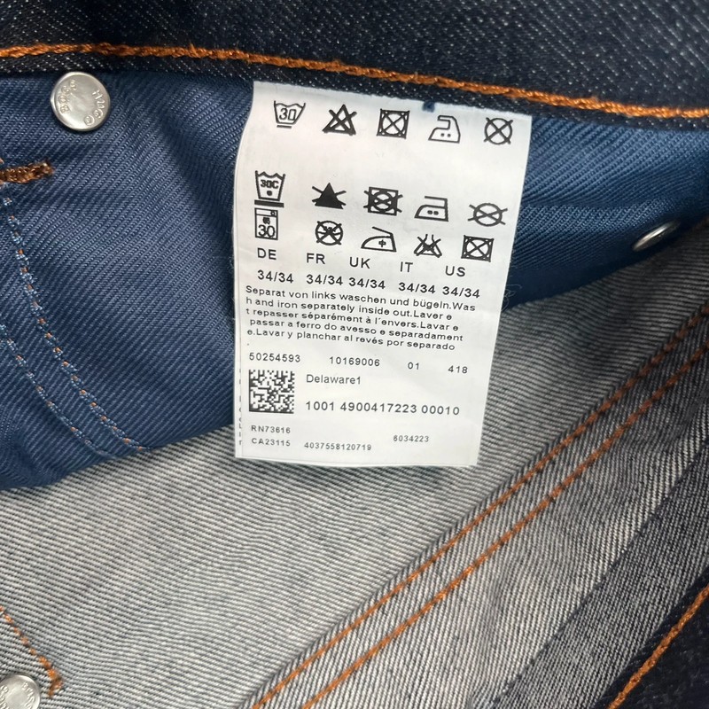 Hugo Boss Jeans Men’s W34 L34 Indigo Delaware Slim Fit Straight Trousers thumbnail 9