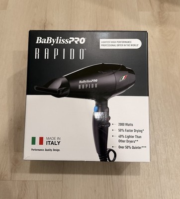 BaBylissPRO Hair Dryer, Nano Titanium Rapido 2000-Watt Blow Dryer, Hair Styling