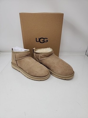 Size 7- Women s UGG Classic Ultra Mini Ankle Boots Chestnut Brown Suede 116109