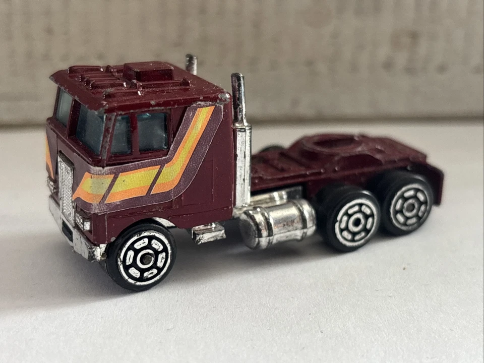 Universal Product Semi Truck Cab 1978 Maroon Made in Hong Kong - Image 3 of 4