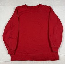 Lululemon Perfectly Oversized Crew Neck Womens 12 Red Sweatshirt