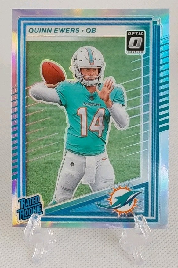 🏈2025 donruss QUINN EWERS (rookie/optic preview holo prizm) #342🏈 *Dolphins*