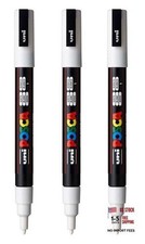 posca PC-3M Water-Based Paint Markers - Reversible Fine Tip 0.9-1.3mm - White