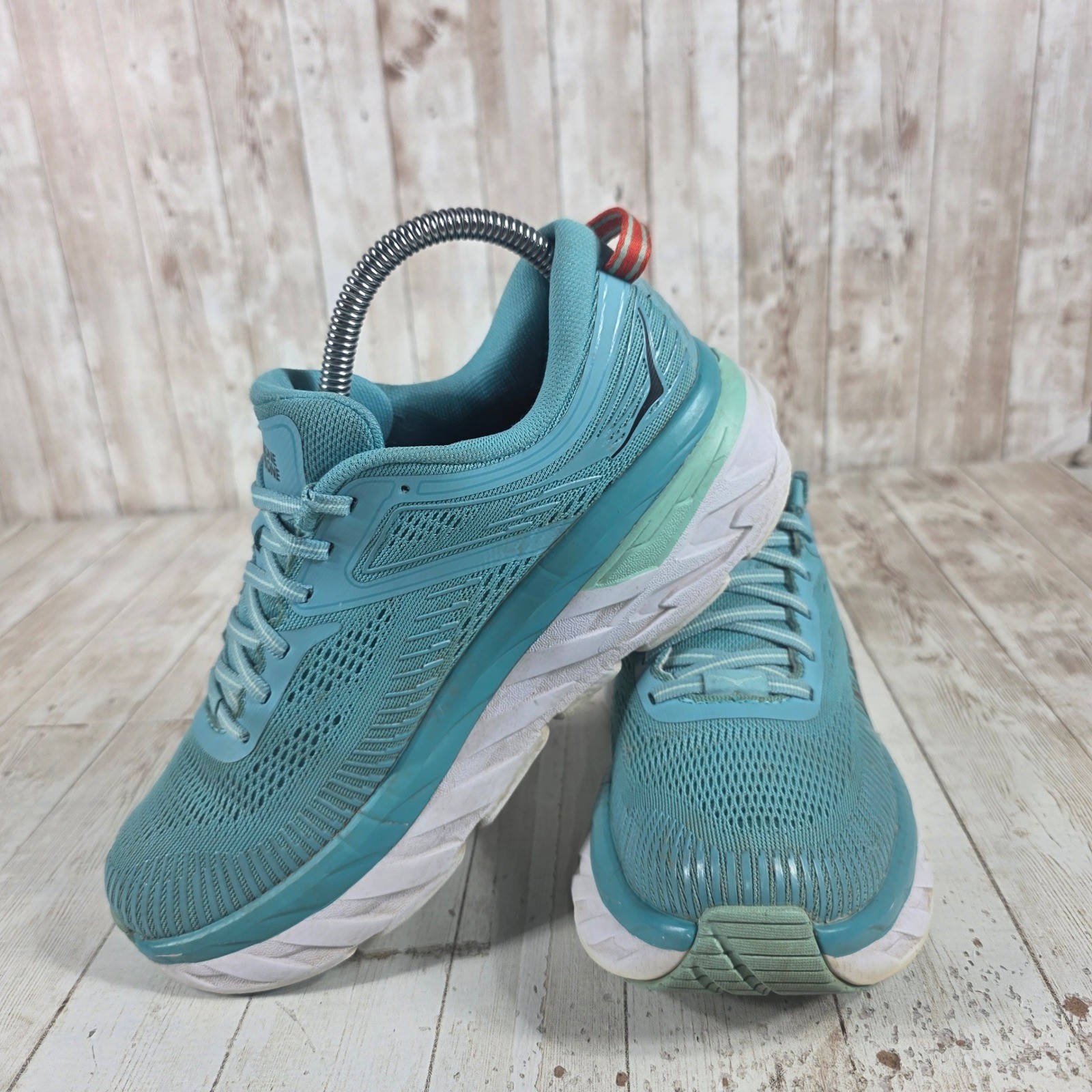 Hoka One One Bondi 7 Womens 7 Arctic Ice Blue Fog Running Shoes 1110519 AEBL thumbnail 5