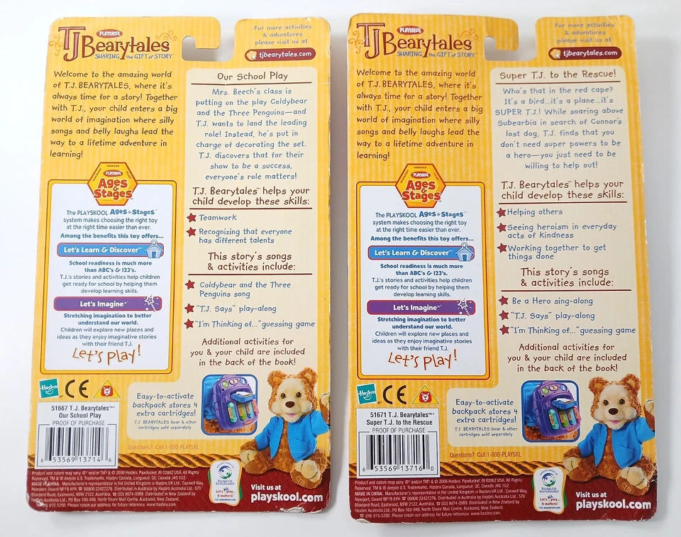 TJ BEARYTALES Animated Talking Story-Telling Teddy Bear Toy + Extra Books NEW! - Image 3 of 4