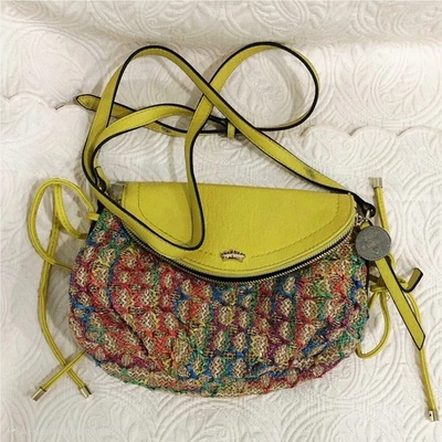 Vibrant Vintage Juicy Couture Handbag Crossbody Straw Traveler - Image 1 of 4