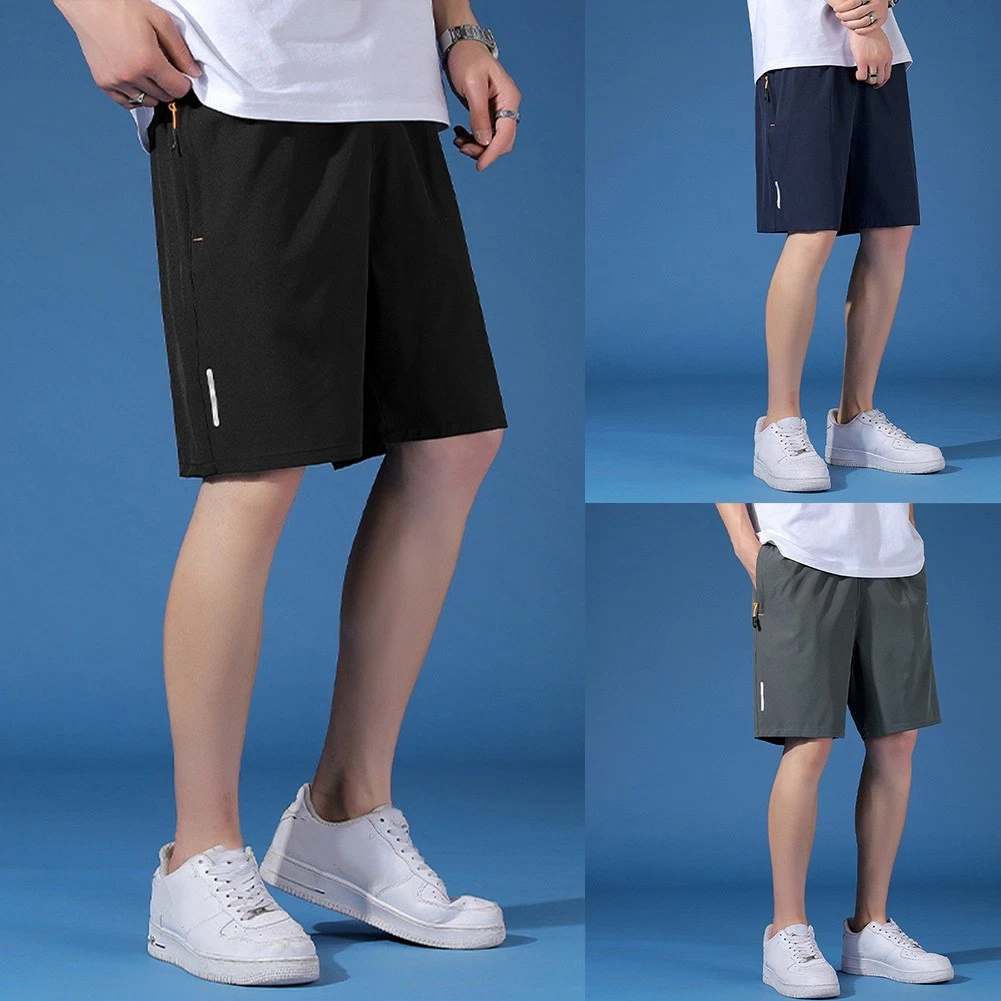 Men's Five Point Sports Shorts for Summer Casual Wear Quick Dry Fabric