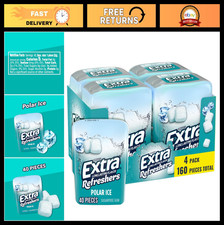 Sugar-Free Chewing Gum Bulk Pack - 40 Pieces Polar Ice Flavor, 4 Bottles
