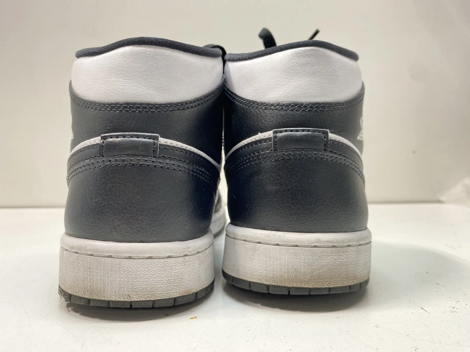 Nike Hombre Negro Blanco Cuero Sólido Atlético Air Jordan 1 Tenis Talla 10.5 Foto 3 de 4