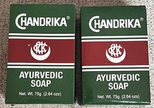 2- Ayurvedic Bar Soap 2.64 Oz  by Chandrika Soap