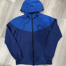Nike Tech Fleece Windrunner Hoodie Jacket Blue 616757-455 Small pre owned Rare
