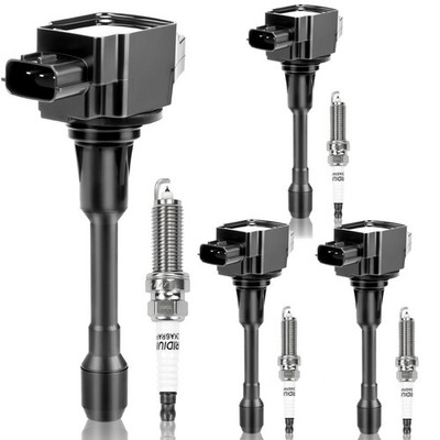 Set of 4 UF549 Ignition Coil Pack & Iridium Spark Plugs